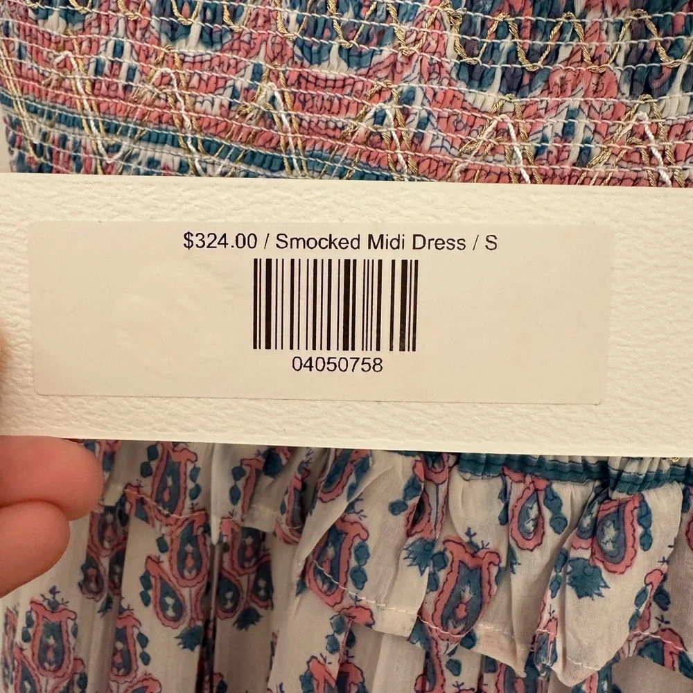 Alicia Bell Smocked Tiered Midi Sundress - Picture 6 of 7